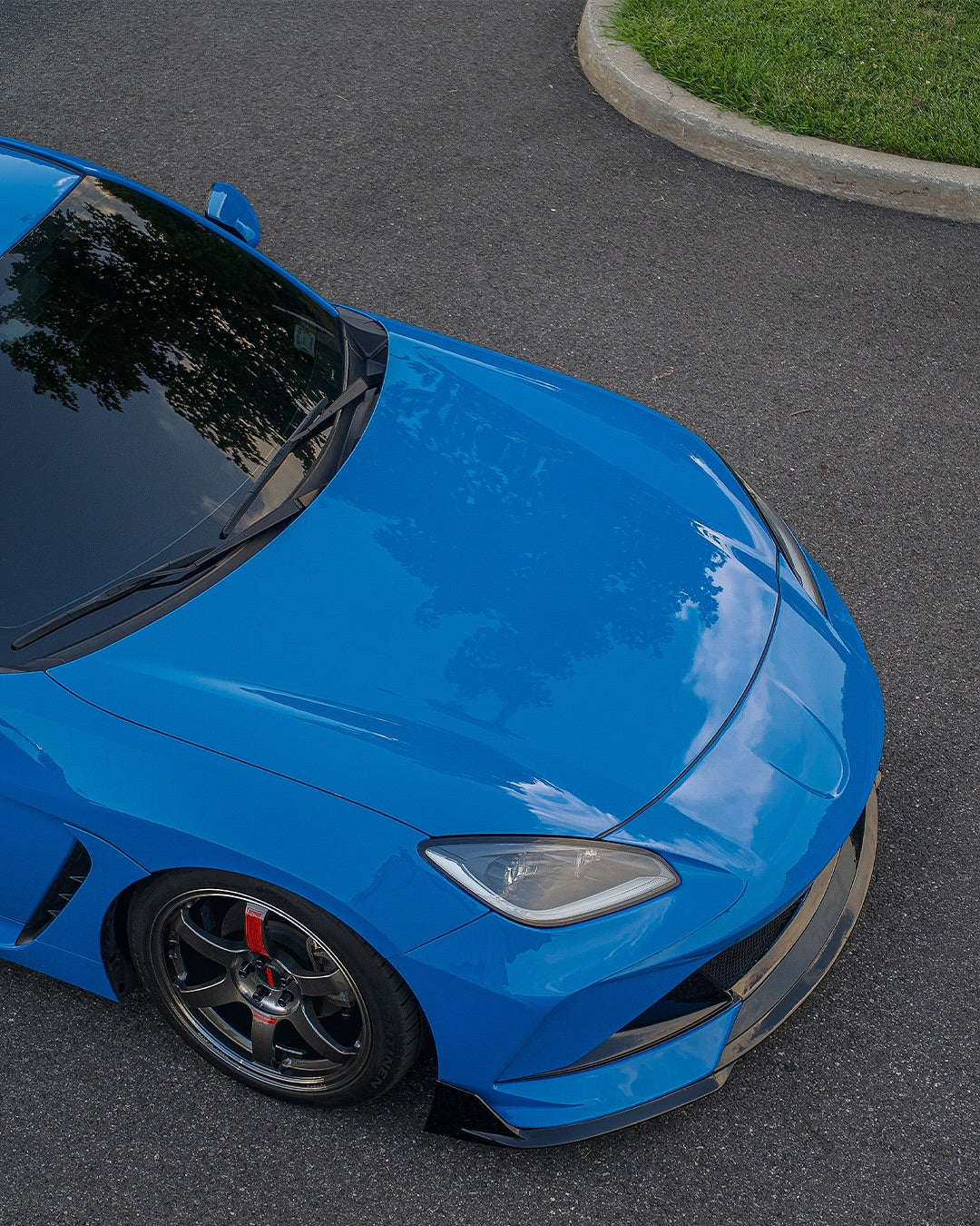 Subaru BRZ ZD8 2022 2023 2024 & Toyota GR86 ZN8 2022 2023 2024 with Aftermarket Parts - "SHINING" Narrow Body Front Bumper & Lip Carbon Fiber / FRP from Robot Craftsman