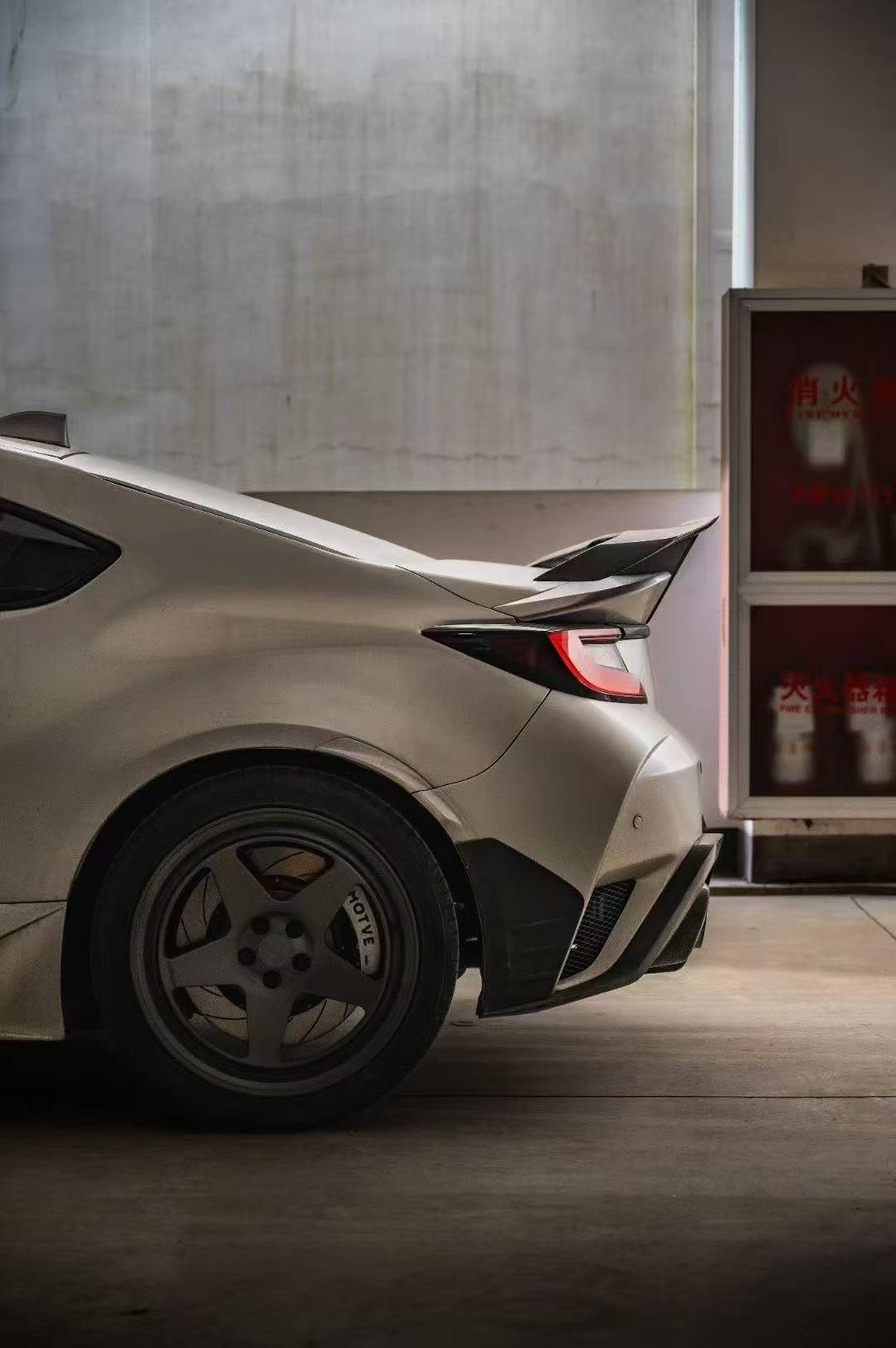 Subaru BRZ ZD8 2022 2023 2024 & Toyota GR86 ZN8 2022 2023 2024 with Aftermarket Parts - "SHINING" Rear GT Wing Carbon Fiber / FRP from Robot Craftsman