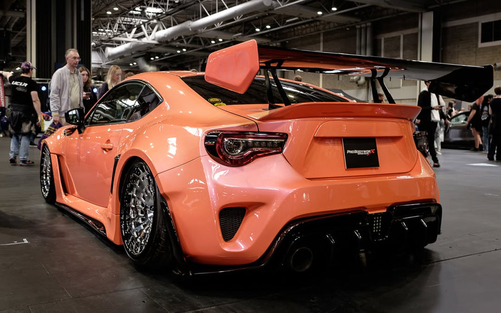 Toyota GT86 86 TRD GT SE Base ZN6 2017 2018 2019 2020 & Scion FR-S FRS ZN6 2013 2014 2015 2016 & BRZ TS Limited Premium ZN6 2013 2014 2015 2016 2017 2018 2019 2020 with Aftermarket Parts - Ducktail Rear Spoiler Carbon Fiber / FRP from Robot Craftsman