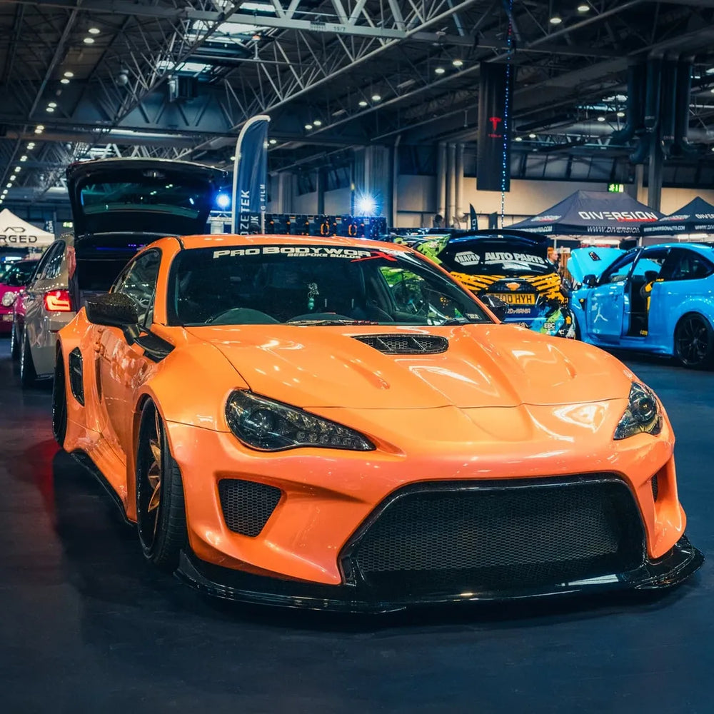 Toyota GT86 86 TRD GT SE Base ZN6 2017 2018 2019 2020 & Scion FR-S FRS ZN6 2013 2014 2015 2016 & BRZ TS Limited Premium ZN6 2013 2014 2015 2016 2017 2018 2019 2020 (compatible with ROBOT widebody kit) with Aftermarket Parts - Replacement Front Lip Only & Front Bumper & Lip Carbon Fiber / FRP from Robot Craftsman