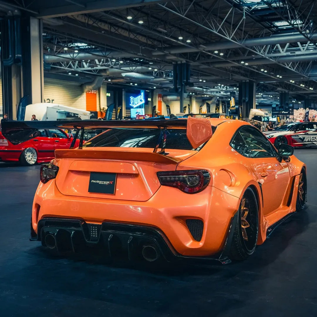 Toyota GT86 86 TRD GT SE Base ZN6 2017 2018 2019 2020 & Scion FR-S FRS ZN6 2013 2014 2015 2016 & BRZ TS Limited Premium ZN6 2013 2014 2015 2016 2017 2018 2019 2020 (compatible with ROBOT widebody kit) with Aftermarket Parts - Rear Bumper & Diffuser Carbon Fiber / FRP from Robot Craftsman