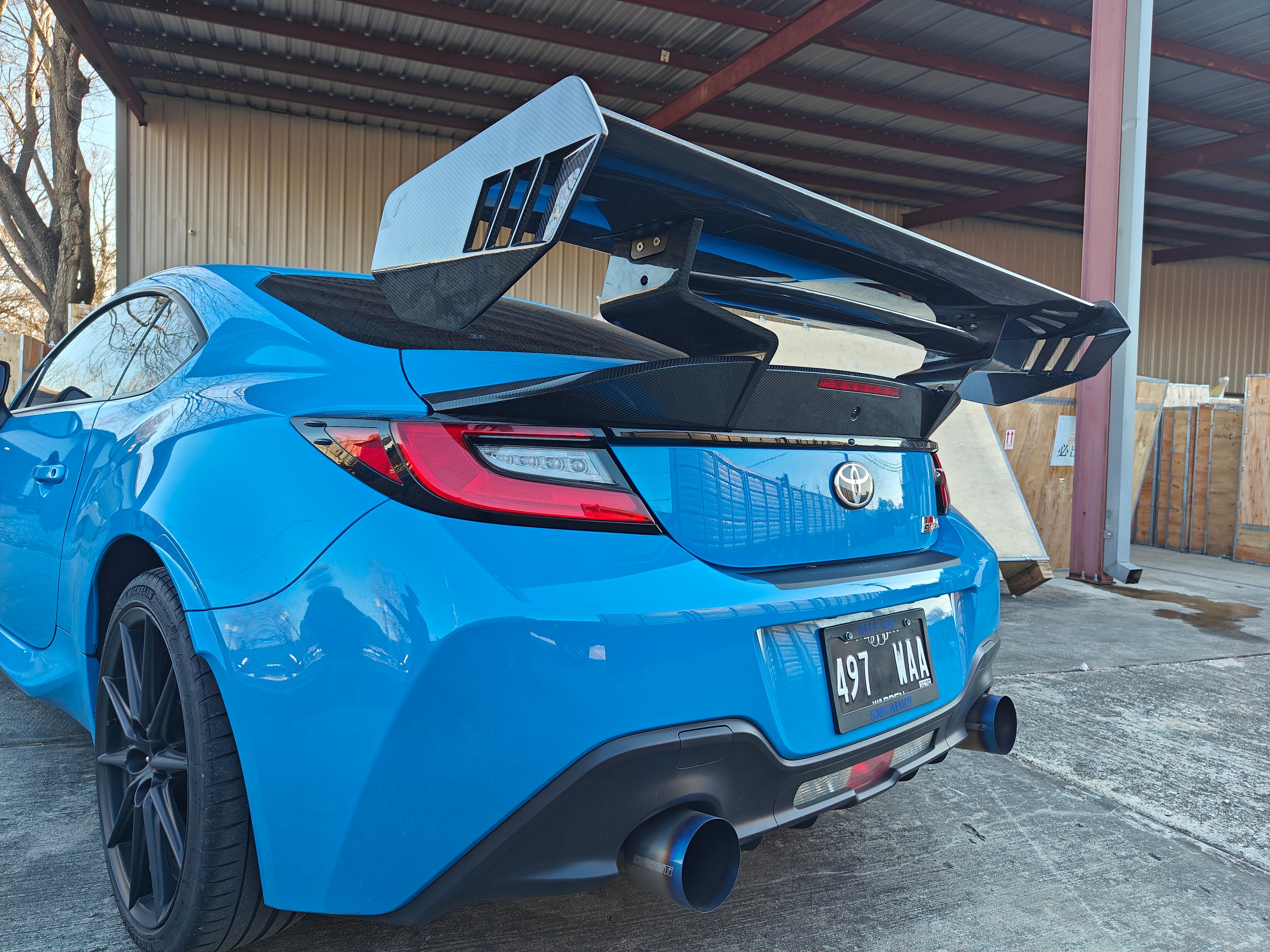Subaru BRZ ZD8 2022-ON & Toyota GR86 ZN8 2022-ON with Aftermarket Parts - "SHINING" Extreme Rear GT Wing Carbon Fiber / FRP from Robot Craftsman