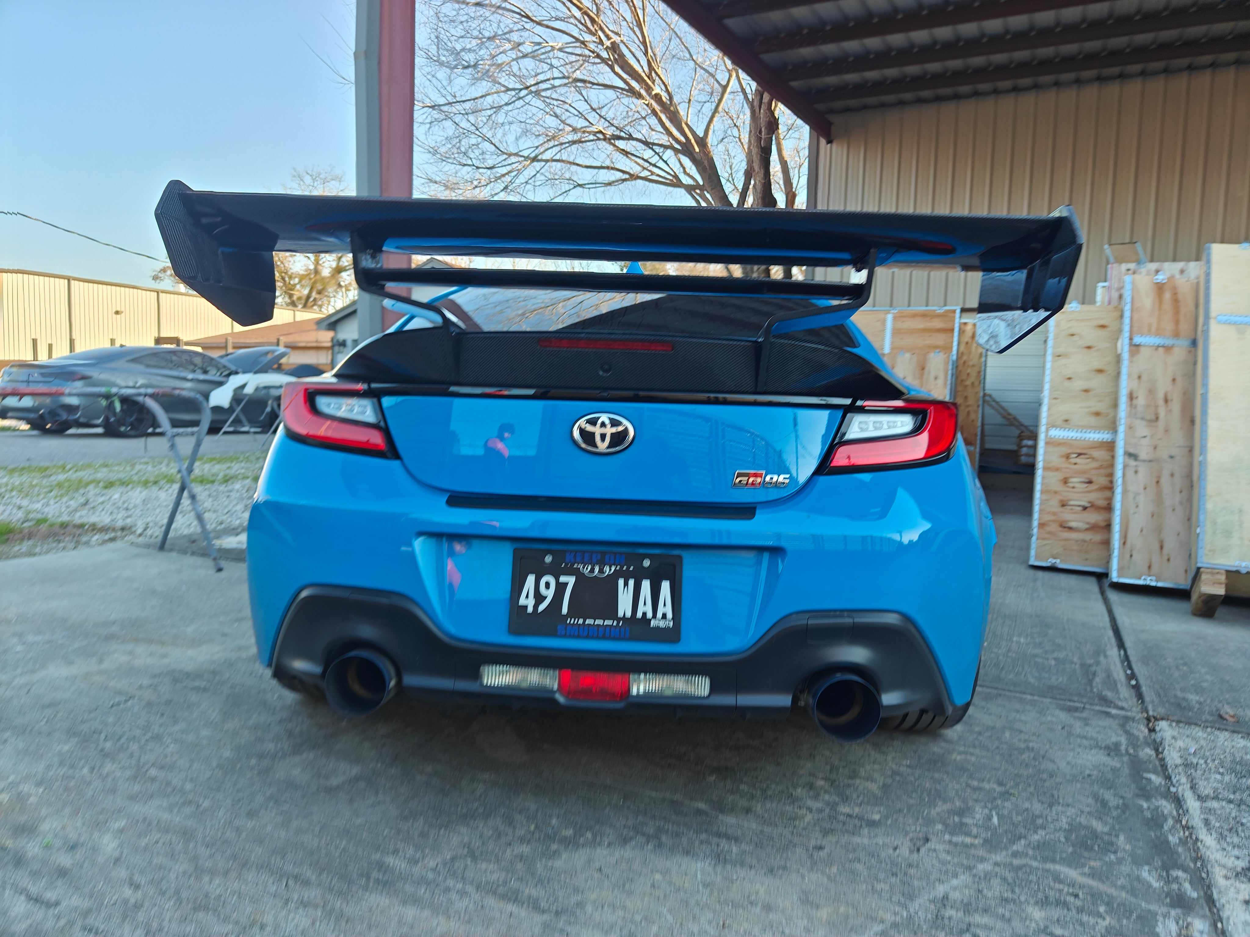Subaru BRZ ZD8 2022-ON & Toyota GR86 ZN8 2022-ON with Aftermarket Parts - "SHINING" Extreme Rear GT Wing Carbon Fiber / FRP from Robot Craftsman