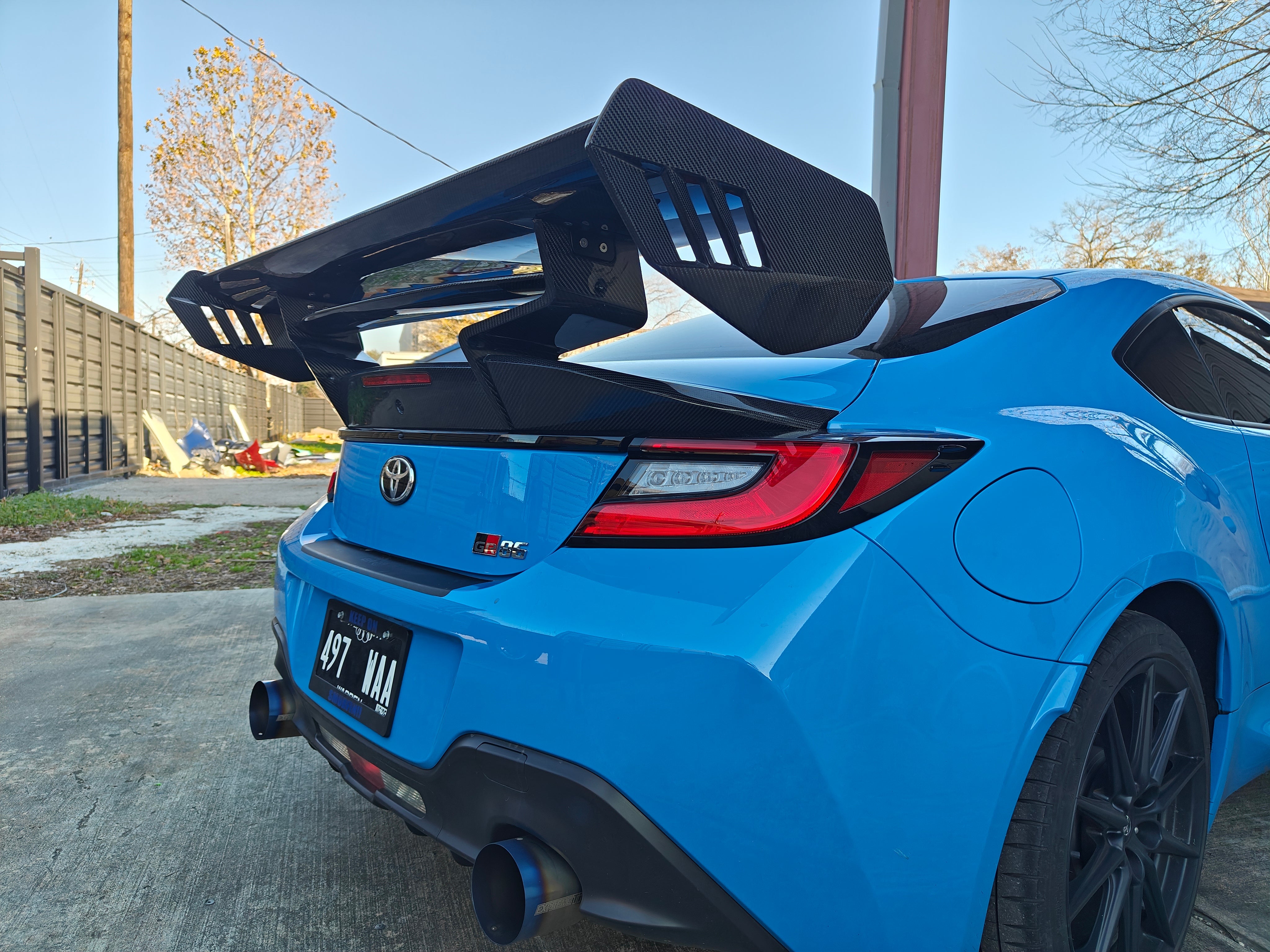 Subaru BRZ ZD8 2022-ON & Toyota GR86 ZN8 2022-ON with Aftermarket Parts - "SHINING" Extreme Rear GT Wing Carbon Fiber / FRP from Robot Craftsman