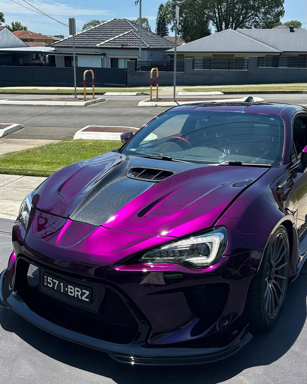 Toyota GT86 86 TRD GT SE Base ZN6 2017 2018 2019 2020 & Scion FR-S FRS ZN6 2013 2014 2015 2016 & BRZ TS Limited Premium ZN6 2013 2014 2015 2016 2017 2018 2019 2020 (compatible with ROBOT widebody kit) with Aftermarket Parts - Hood Bonnet Carbon Fiber / FRP from Robot Craftsman