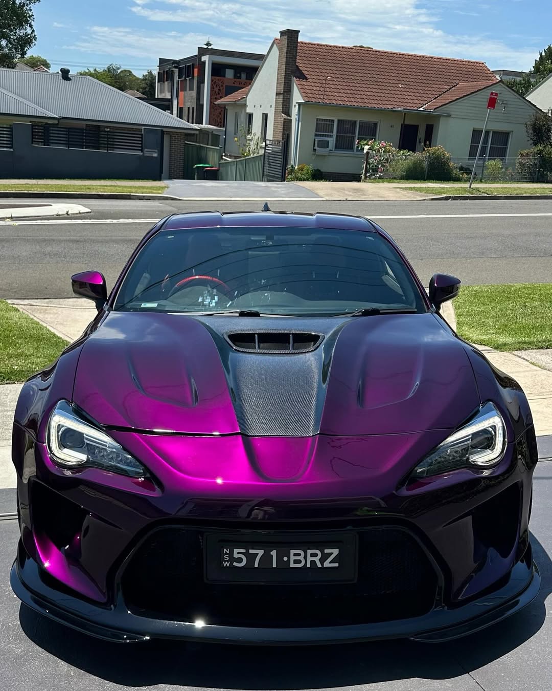 Toyota GT86 86 TRD GT SE Base ZN6 2017 2018 2019 2020 & Scion FR-S FRS ZN6 2013 2014 2015 2016 & BRZ TS Limited Premium ZN6 2013 2014 2015 2016 2017 2018 2019 2020 (compatible with ROBOT widebody kit) with Aftermarket Parts - Hood Bonnet Carbon Fiber / FRP from Robot Craftsman