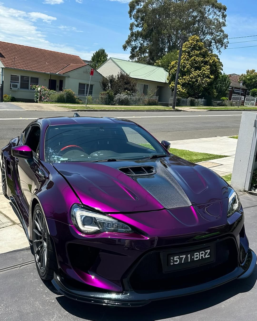 Toyota GT86 86 TRD GT SE Base ZN6 2017 2018 2019 2020 & Scion FR-S FRS ZN6 2013 2014 2015 2016 & BRZ TS Limited Premium ZN6 2013 2014 2015 2016 2017 2018 2019 2020 (compatible with ROBOT widebody kit) with Aftermarket Parts - Hood Bonnet Carbon Fiber / FRP from Robot Craftsman