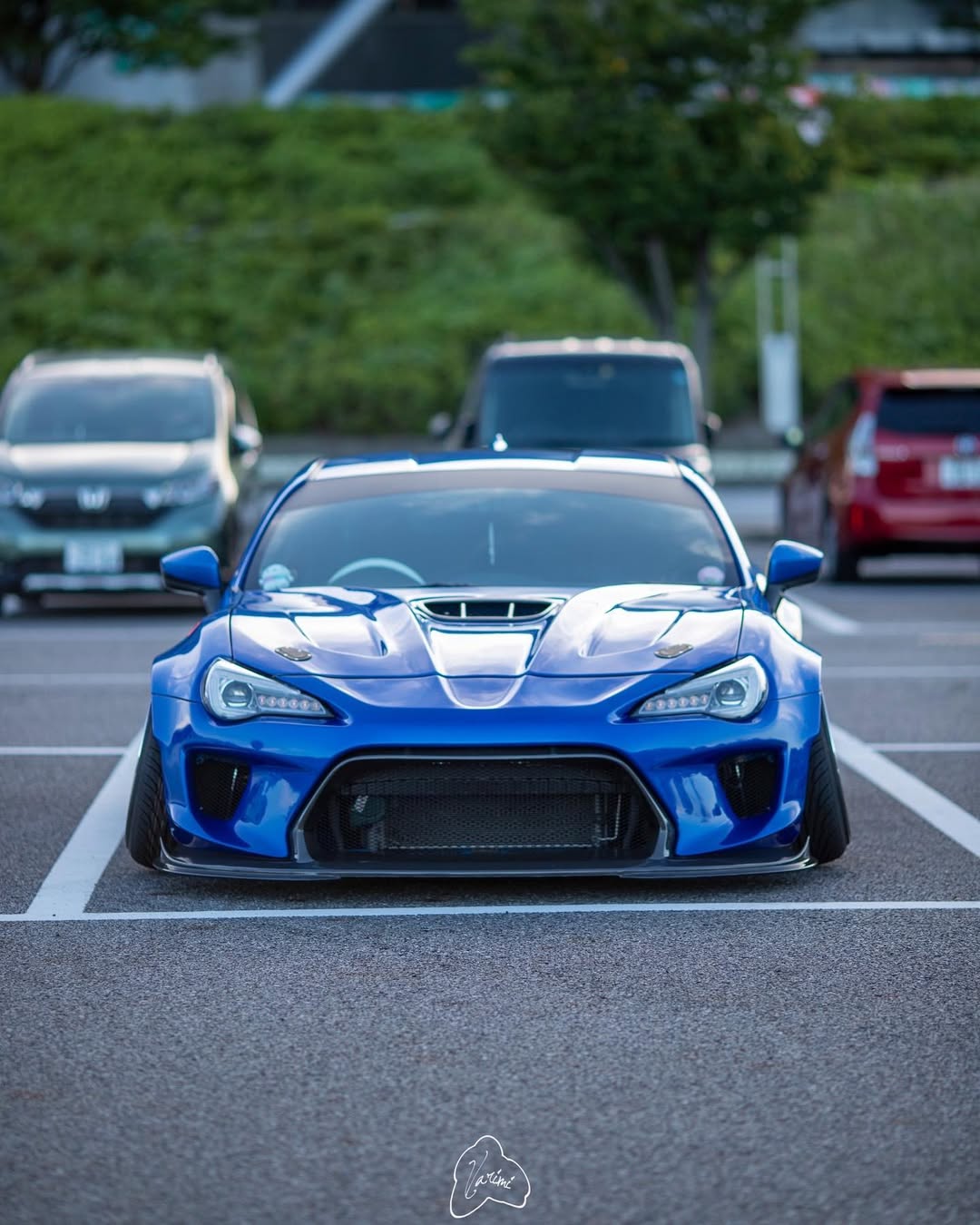 Toyota GT86 86 TRD GT SE Base ZN6 2017 2018 2019 2020 & Scion FR-S FRS ZN6 2013 2014 2015 2016 & BRZ TS Limited Premium ZN6 2013 2014 2015 2016 2017 2018 2019 2020 (compatible with ROBOT widebody kit) with Aftermarket Parts - Front Bumper & Lip Carbon Fiber / FRP from Robot Craftsman