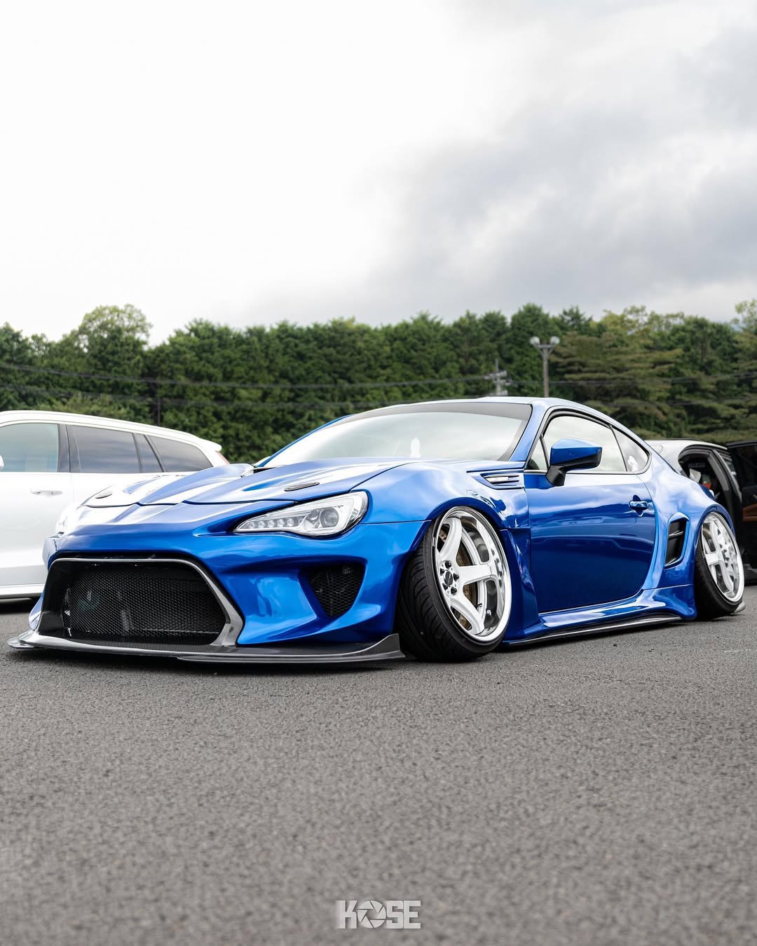 Toyota GT86 86 TRD GT SE Base ZN6 2017 2018 2019 2020 & Scion FR-S FRS ZN6 2013 2014 2015 2016 & BRZ TS Limited Premium ZN6 2013 2014 2015 2016 2017 2018 2019 2020 (compatible with ROBOT widebody kit) with Aftermarket Parts - Front Bumper & Lip Carbon Fiber / FRP from Robot Craftsman