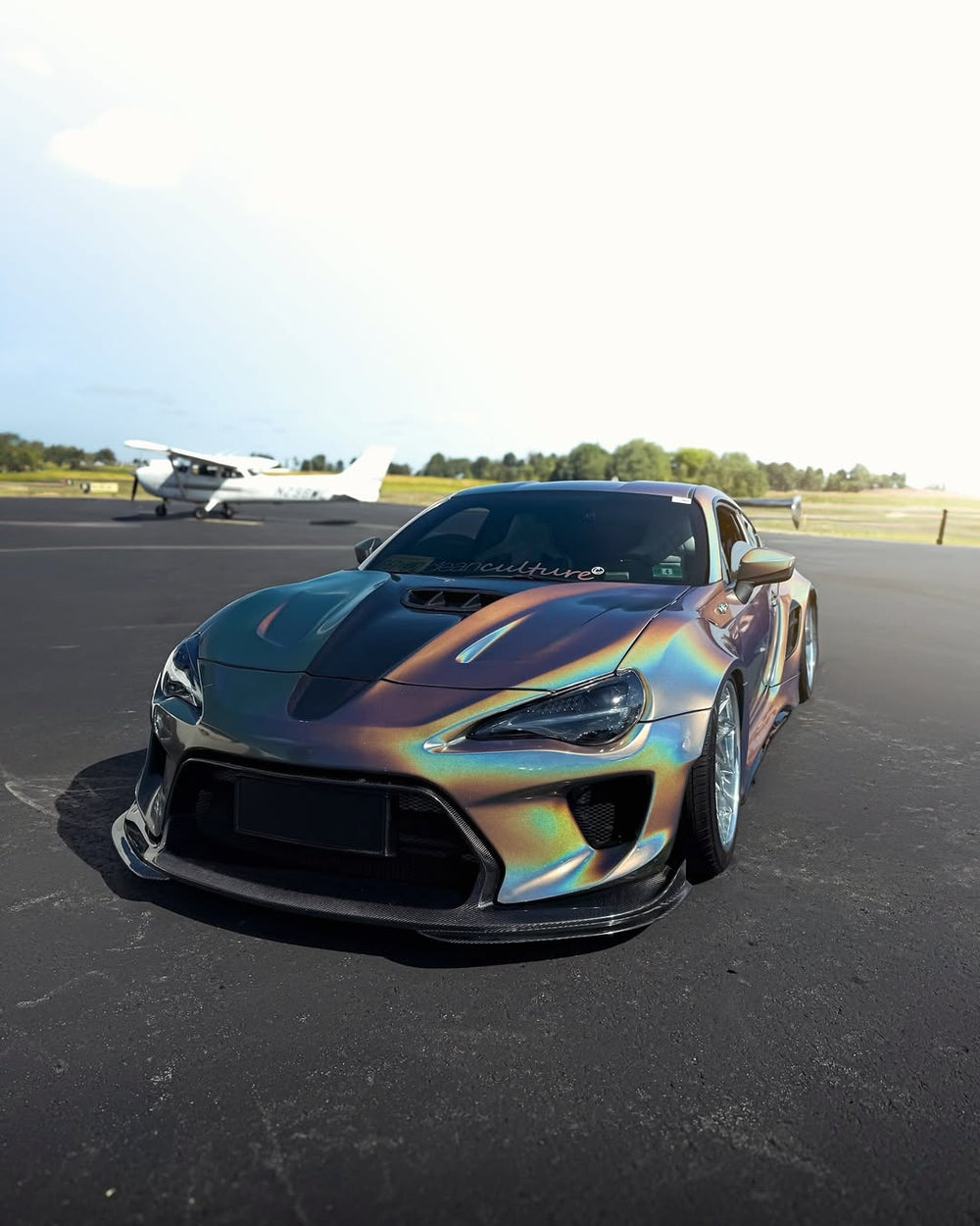 Toyota GT86 86 TRD GT SE Base ZN6 2017 2018 2019 2020 & Scion FR-S FRS ZN6 2013 2014 2015 2016 & BRZ TS Limited Premium ZN6 2013 2014 2015 2016 2017 2018 2019 2020 (compatible with ROBOT widebody kit) with Aftermarket Parts - Replacement Hood Scoop& Hood Bonnet Carbon Fiber / FRP from Robot Craftsman