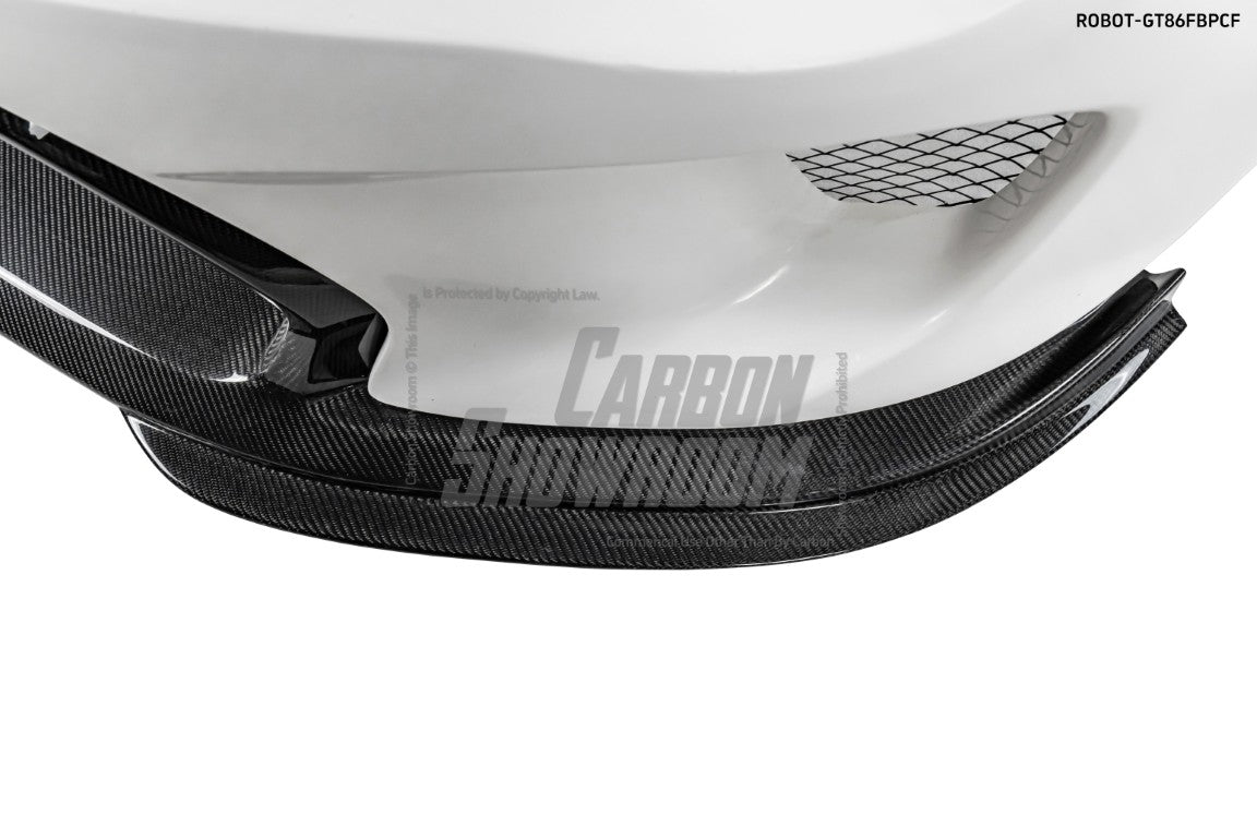 Toyota GT86 86 TRD GT SE Base ZN6 2017 2018 2019 2020 & Scion FR-S FRS ZN6 2013 2014 2015 2016 & BRZ TS Limited Premium ZN6 2013 2014 2015 2016 2017 2018 2019 2020 (compatible with ROBOT widebody kit) with Aftermarket Parts - Replacement Front Lip Only & Front Bumper & Lip Carbon Fiber / FRP from Robot Craftsman