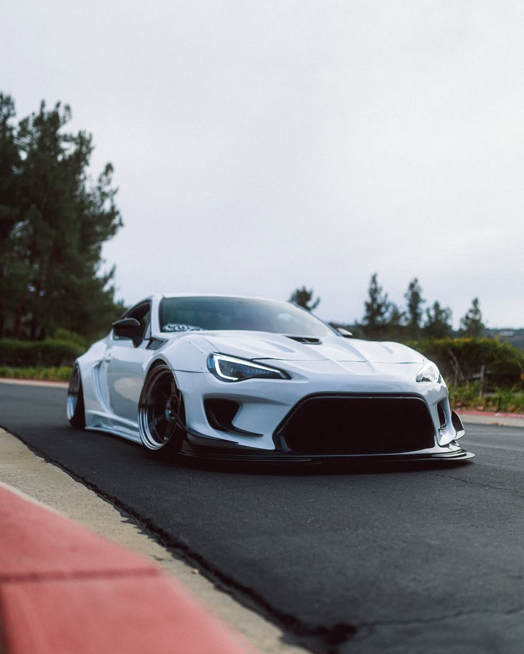 Toyota GT86 86 TRD GT SE Base ZN6 2017 2018 2019 2020 & Scion FR-S FRS ZN6 2013 2014 2015 2016 & BRZ TS Limited Premium ZN6 2013 2014 2015 2016 2017 2018 2019 2020 (compatible with ROBOT widebody kit) with Aftermarket Parts - Front Bumper & Lip Carbon Fiber / FRP from Robot Craftsman