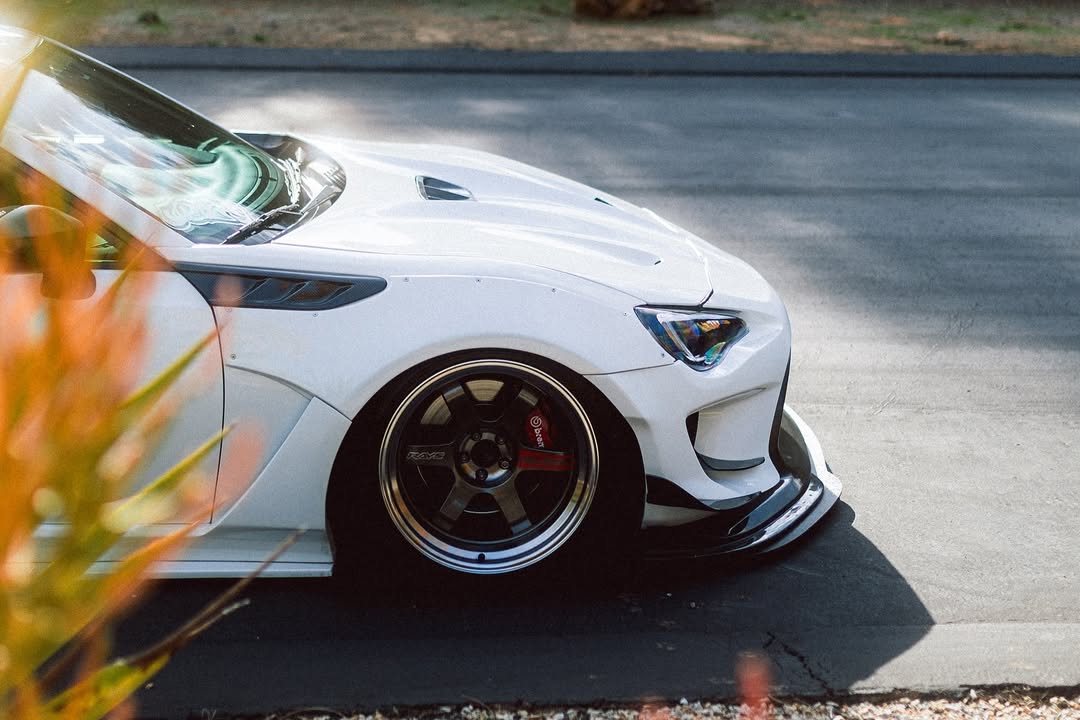 Toyota GT86 86 TRD GT SE Base ZN6 2017 2018 2019 2020 & Scion FR-S FRS ZN6 2013 2014 2015 2016 & BRZ TS Limited Premium ZN6 2013 2014 2015 2016 2017 2018 2019 2020 (compatible with ROBOT widebody kit) with Aftermarket Parts - Front Corner Canards (Pair) & Front Inner Vents Canards (Pair) Carbon Fiber / FRP from Robot Craftsman