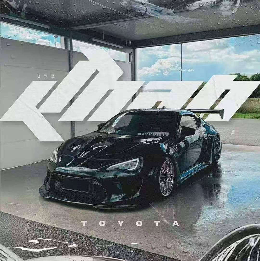 Toyota GT86 86 TRD GT SE Base ZN6 2017 2018 2019 2020 & Scion FR-S FRS ZN6 2013 2014 2015 2016 & BRZ TS Limited Premium ZN6 2013 2014 2015 2016 2017 2018 2019 2020 (compatible with ROBOT widebody kit) with Aftermarket Parts - Front Bumper & Lip Carbon Fiber / FRP from Robot Craftsman