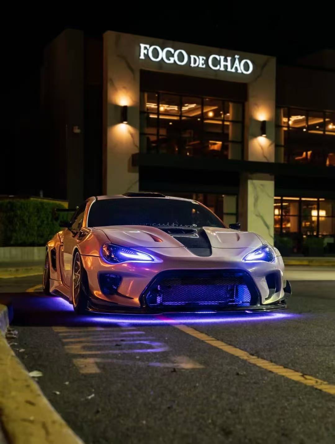 Toyota GT86 86 TRD GT SE Base ZN6 2017 2018 2019 2020 & Scion FR-S FRS ZN6 2013 2014 2015 2016 & BRZ TS Limited Premium ZN6 2013 2014 2015 2016 2017 2018 2019 2020 (compatible with ROBOT widebody kit) with Aftermarket Parts - Front Corner Canards (Pair) & Front Inner Vents Canards (Pair) Carbon Fiber / FRP from Robot Craftsman