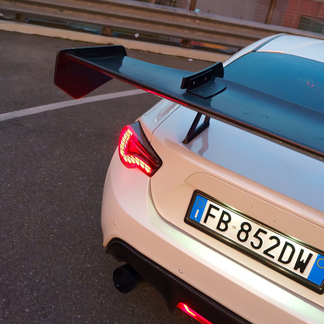 Toyota GT86 86 TRD GT SE Base ZN6 2017 2018 2019 2020 & Scion FR-S FRS ZN6 2013 2014 2015 2016 & BRZ TS Limited Premium ZN6 2013 2014 2015 2016 2017 2018 2019 2020 with Aftermarket Parts - Swan Neck Hammer GT Wing Carbon Fiber / FRP from Robot Craftsman