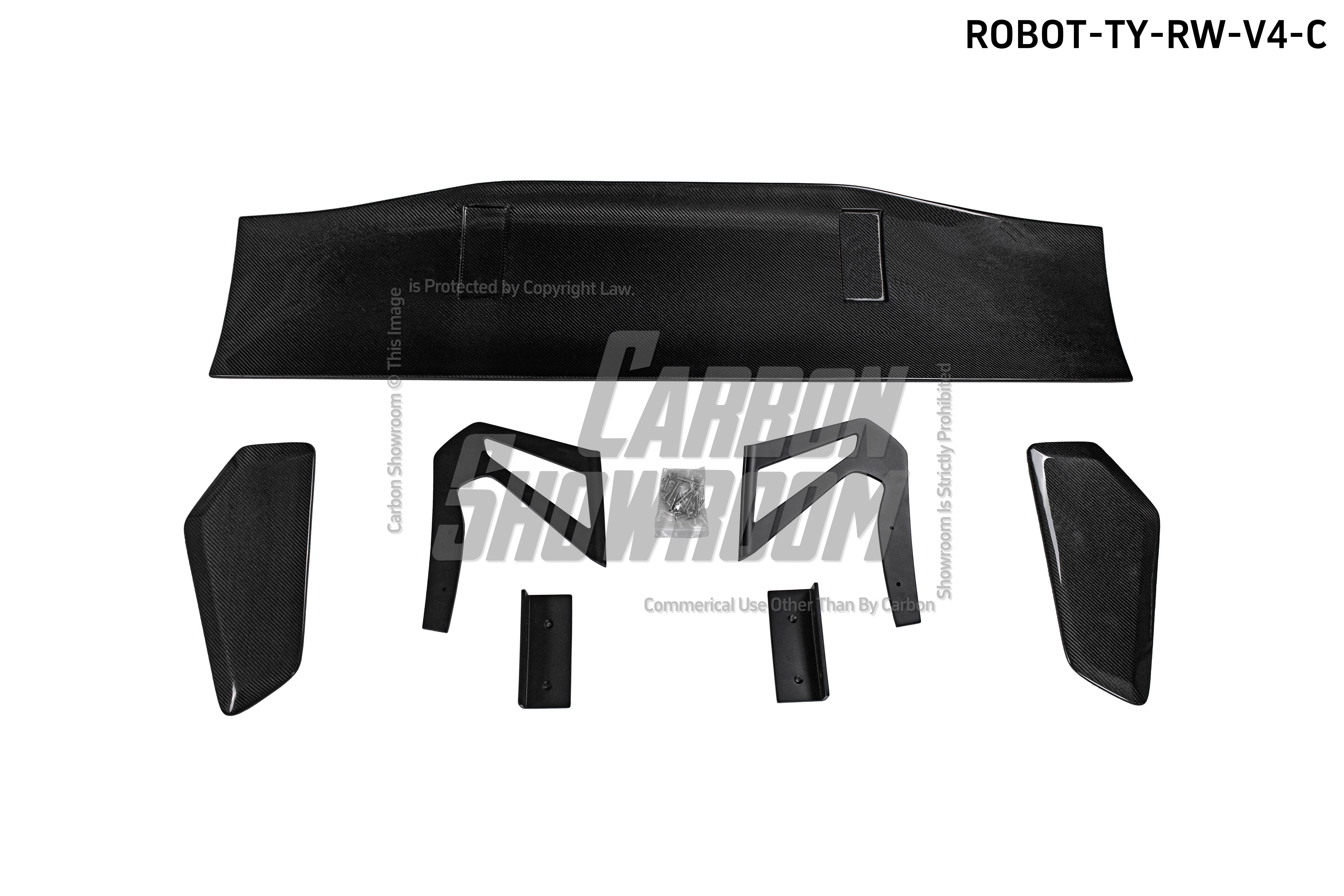 Toyota GT86 86 TRD GT SE Base ZN6 2017 2018 2019 2020 & Scion FR-S FRS ZN6 2013 2014 2015 2016 & BRZ TS Limited Premium ZN6 2013 2014 2015 2016 2017 2018 2019 2020 with Aftermarket Parts - Swan Neck Hammer GT Wing Carbon Fiber / FRP from Robot Craftsman