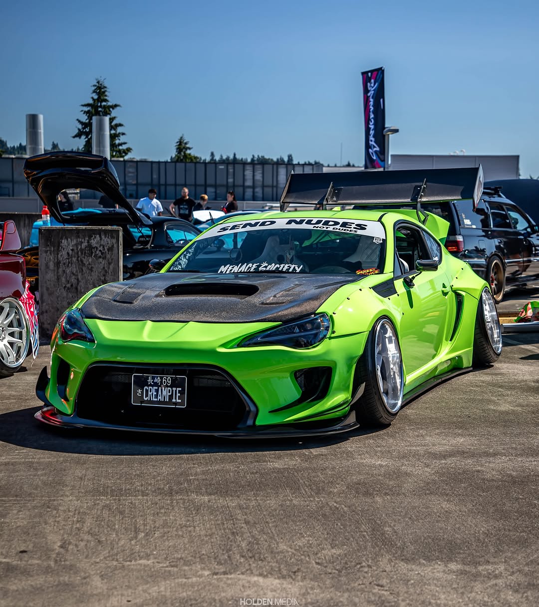 Toyota GT86 86 TRD GT SE Base ZN6 2017 2018 2019 2020 & Scion FR-S FRS ZN6 2013 2014 2015 2016 & BRZ TS Limited Premium ZN6 2013 2014 2015 2016 2017 2018 2019 2020 (compatible with ROBOT widebody kit) with Aftermarket Parts - Front Bumper & Lip Carbon Fiber / FRP from Robot Craftsman