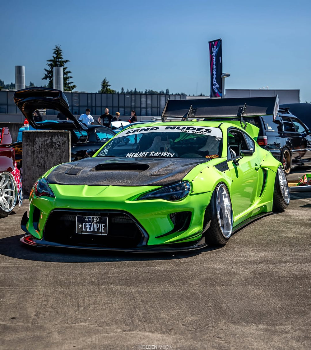 Toyota GT86 86 TRD GT SE Base ZN6 2017 2018 2019 2020 & Scion FR-S FRS ZN6 2013 2014 2015 2016 & BRZ TS Limited Premium ZN6 2013 2014 2015 2016 2017 2018 2019 2020 (compatible with ROBOT widebody kit) with Aftermarket Parts - Front Bumper & Lip Carbon Fiber / FRP from Robot Craftsman