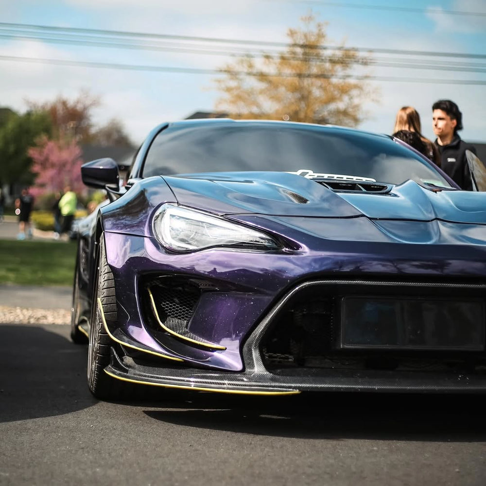 Toyota GT86 86 TRD GT SE Base ZN6 2017 2018 2019 2020 & Scion FR-S FRS ZN6 2013 2014 2015 2016 & BRZ TS Limited Premium ZN6 2013 2014 2015 2016 2017 2018 2019 2020 (compatible with ROBOT widebody kit) with Aftermarket Parts - Front Bumper & Lip Carbon Fiber / FRP from Robot Craftsman