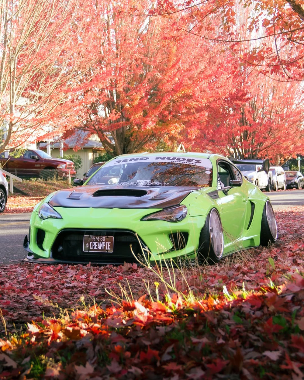 Toyota GT86 86 TRD GT SE Base ZN6 2017 2018 2019 2020 & Scion FR-S FRS ZN6 2013 2014 2015 2016 & BRZ TS Limited Premium ZN6 2013 2014 2015 2016 2017 2018 2019 2020 (compatible with ROBOT widebody kit) with Aftermarket Parts - Front Corner Canards (Pair) & Front Inner Vents Canards (Pair) Carbon Fiber / FRP from Robot Craftsman