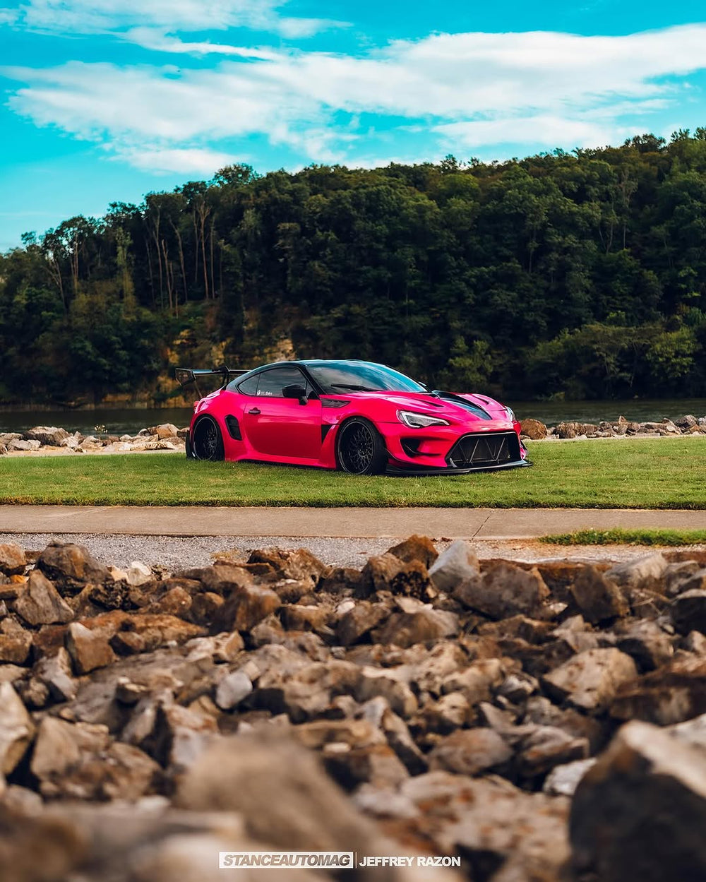 Toyota GT86 86 TRD GT SE Base ZN6 2017 2018 2019 2020 & Scion FR-S FRS ZN6 2013 2014 2015 2016 & BRZ TS Limited Premium ZN6 2013 2014 2015 2016 2017 2018 2019 2020 (compatible with ROBOT widebody kit) with Aftermarket Parts - Front Corner Canards (Pair) & Front Inner Vents Canards (Pair) Carbon Fiber / FRP from Robot Craftsman