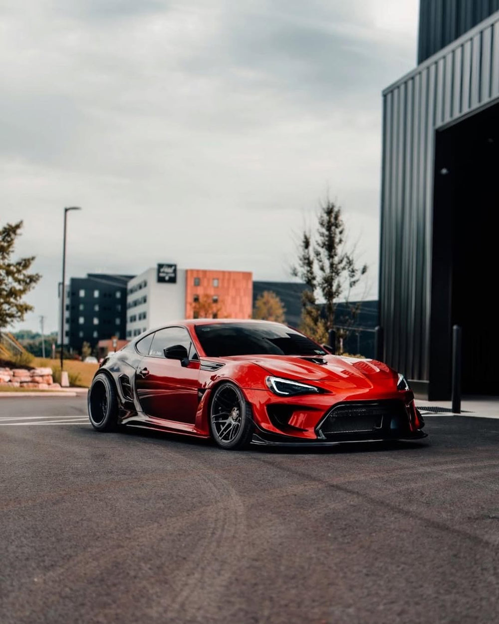 Toyota GT86 86 TRD GT SE Base ZN6 2017 2018 2019 2020 & Scion FR-S FRS ZN6 2013 2014 2015 2016 & BRZ TS Limited Premium ZN6 2013 2014 2015 2016 2017 2018 2019 2020 (compatible with ROBOT widebody kit) with Aftermarket Parts - Front Corner Canards (Pair) & Front Inner Vents Canards (Pair) Carbon Fiber / FRP from Robot Craftsman