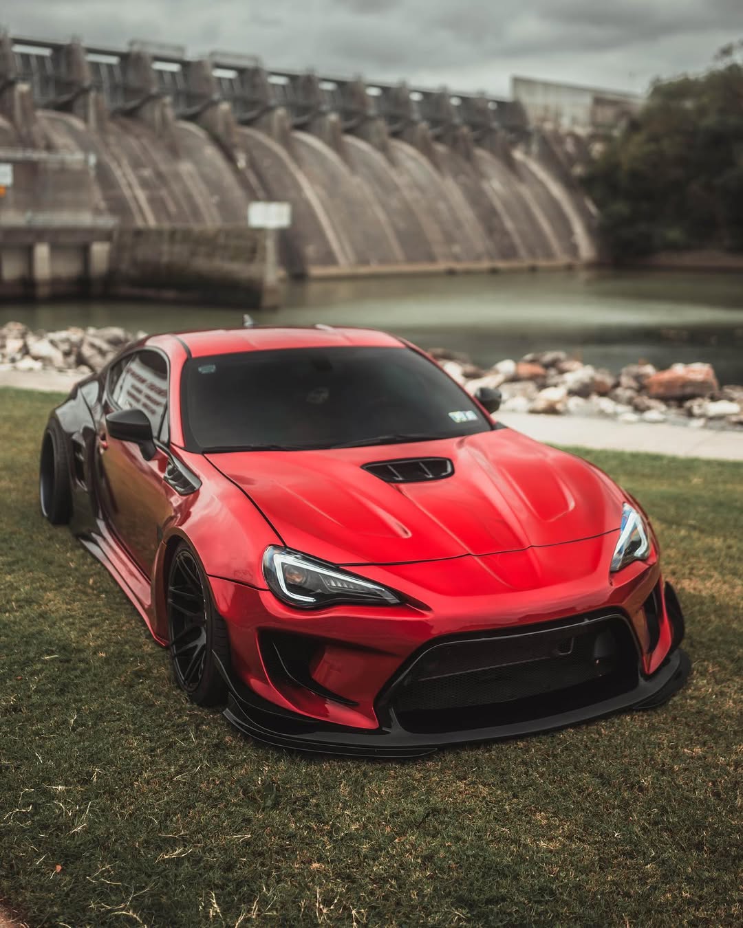 Toyota GT86 86 TRD GT SE Base ZN6 2017 2018 2019 2020 & Scion FR-S FRS ZN6 2013 2014 2015 2016 & BRZ TS Limited Premium ZN6 2013 2014 2015 2016 2017 2018 2019 2020 (compatible with ROBOT widebody kit) with Aftermarket Parts - Front Bumper & Lip Carbon Fiber / FRP from Robot Craftsman