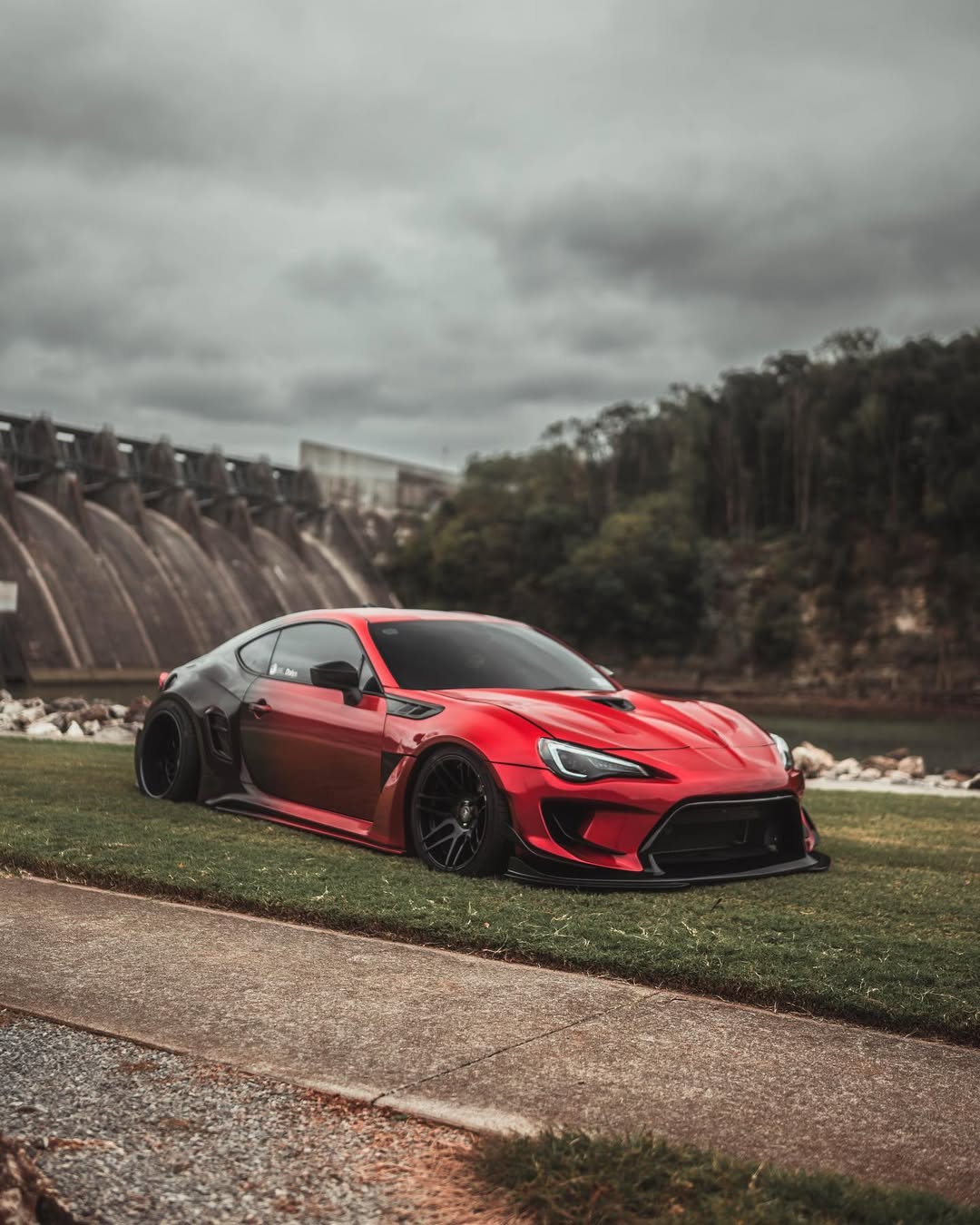 Toyota GT86 86 TRD GT SE Base ZN6 2017 2018 2019 2020 & Scion FR-S FRS ZN6 2013 2014 2015 2016 & BRZ TS Limited Premium ZN6 2013 2014 2015 2016 2017 2018 2019 2020 (compatible with ROBOT widebody kit) with Aftermarket Parts - Front Bumper & Lip Carbon Fiber / FRP from Robot Craftsman