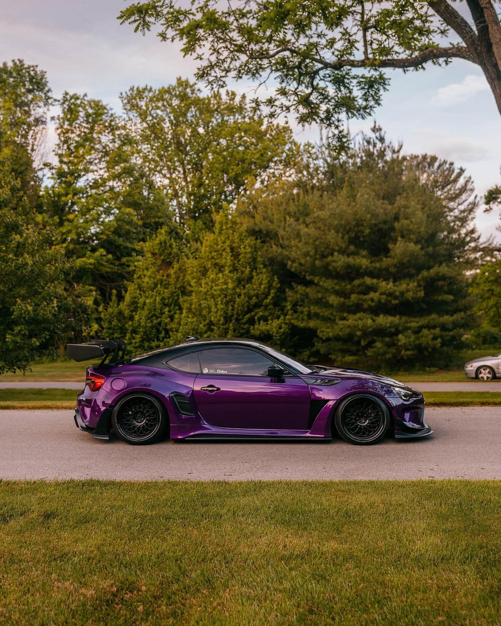 Toyota GT86 86 TRD GT SE Base ZN6 2017 2018 2019 2020 & Scion FR-S FRS ZN6 2013 2014 2015 2016 & BRZ TS Limited Premium ZN6 2013 2014 2015 2016 2017 2018 2019 2020 (compatible with ROBOT widebody kit) with Aftermarket Parts - Front Fenders Replacement & Rear Quarter Fender Flares & Side Skirts Carbon Fiber / FRP from Robot Craftsman