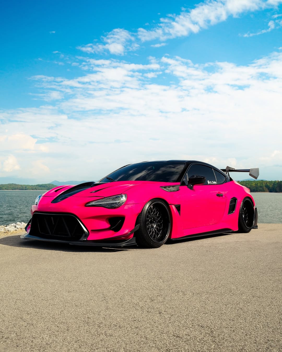 Toyota GT86 86 TRD GT SE Base ZN6 2017 2018 2019 2020 & Scion FR-S FRS ZN6 2013 2014 2015 2016 & BRZ TS Limited Premium ZN6 2013 2014 2015 2016 2017 2018 2019 2020 (compatible with ROBOT widebody kit) with Aftermarket Parts - Front Fenders Replacement & Rear Quarter Fender Flares & Side Skirts Carbon Fiber / FRP from Robot Craftsman