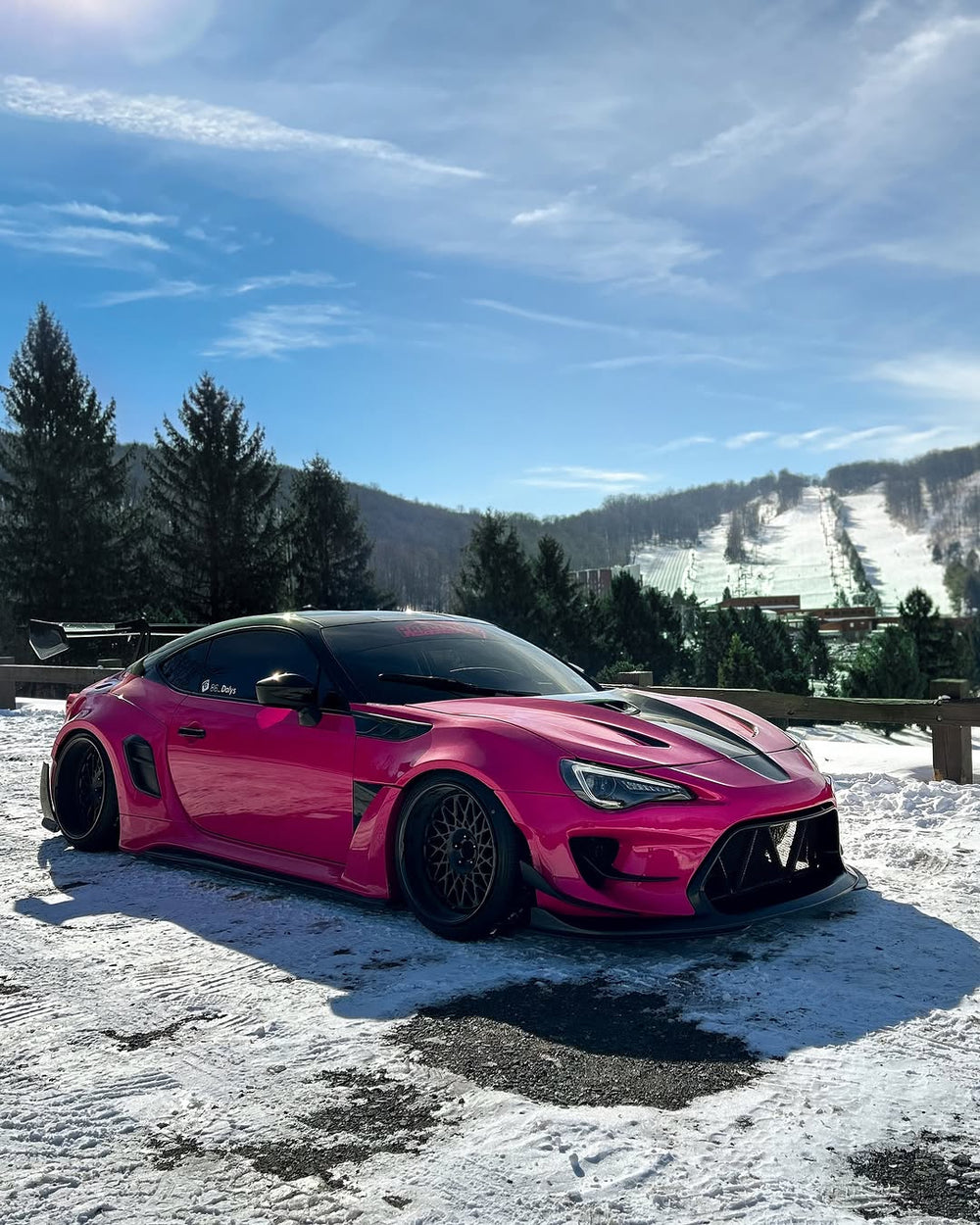 Toyota GT86 86 TRD GT SE Base ZN6 2017 2018 2019 2020 & Scion FR-S FRS ZN6 2013 2014 2015 2016 & BRZ TS Limited Premium ZN6 2013 2014 2015 2016 2017 2018 2019 2020 (compatible with ROBOT widebody kit) with Aftermarket Parts - Front Corner Canards (Pair) & Front Inner Vents Canards (Pair) Carbon Fiber / FRP from Robot Craftsman