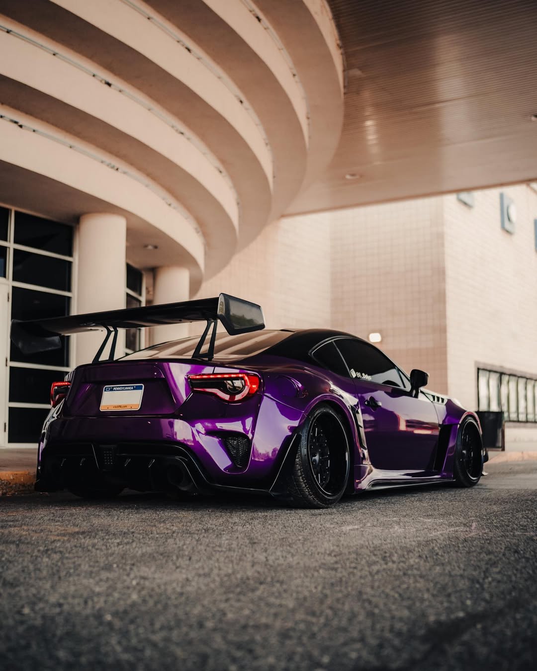Toyota GT86 86 TRD GT SE Base ZN6 2017 2018 2019 2020 & Scion FR-S FRS ZN6 2013 2014 2015 2016 & BRZ TS Limited Premium ZN6 2013 2014 2015 2016 2017 2018 2019 2020 with Aftermarket Parts - Swan Neck Hammer GT Wing Carbon Fiber / FRP from Robot Craftsman