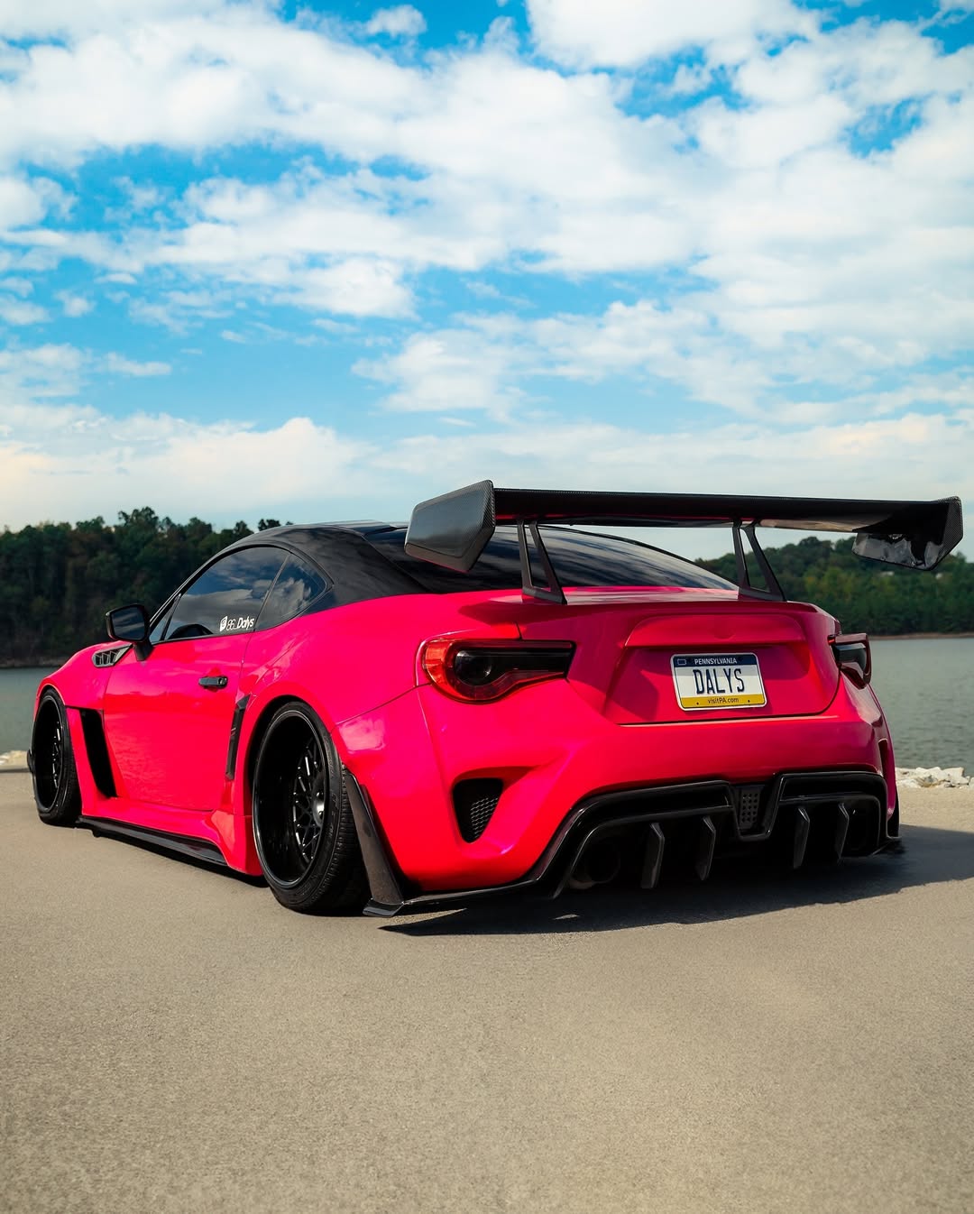 Toyota GT86 86 TRD GT SE Base ZN6 2017 2018 2019 2020 & Scion FR-S FRS ZN6 2013 2014 2015 2016 & BRZ TS Limited Premium ZN6 2013 2014 2015 2016 2017 2018 2019 2020 with Aftermarket Parts - Swan Neck Hammer GT Wing Carbon Fiber / FRP from Robot Craftsman