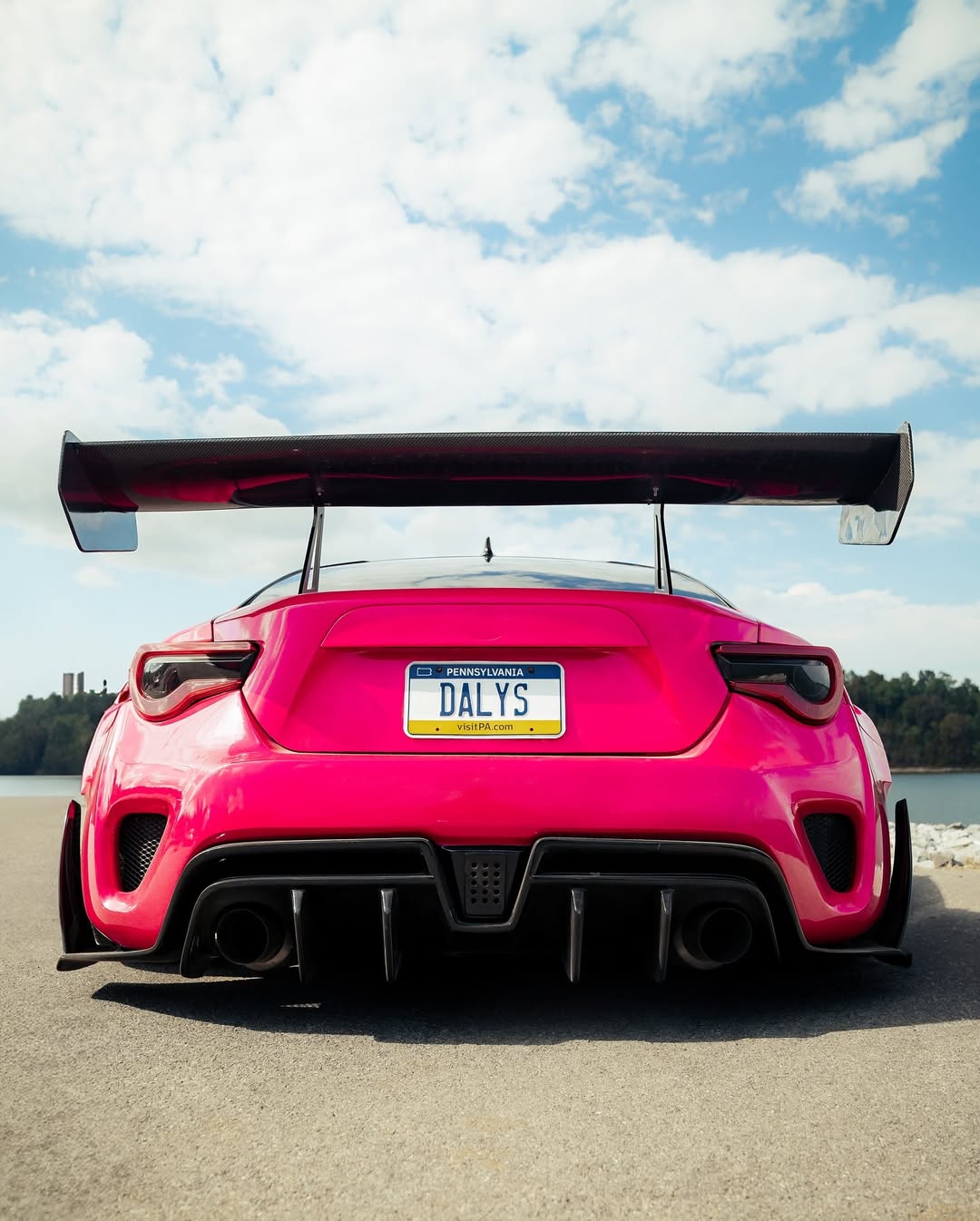 Toyota GT86 86 TRD GT SE Base ZN6 2017 2018 2019 2020 & Scion FR-S FRS ZN6 2013 2014 2015 2016 & BRZ TS Limited Premium ZN6 2013 2014 2015 2016 2017 2018 2019 2020 with Aftermarket Parts - Swan Neck Hammer GT Wing Carbon Fiber / FRP from Robot Craftsman