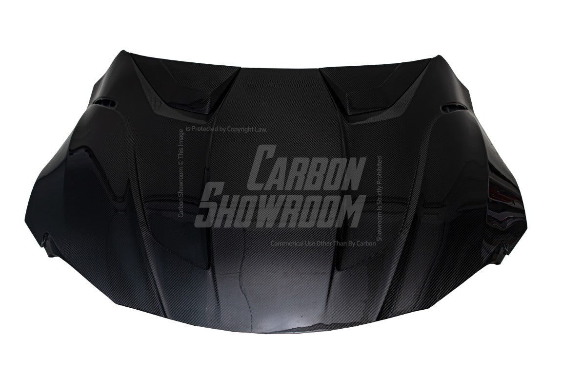 Toyota Supra MK5 A90 A91 3.0 2.0 2020 2021 2022 2023 2024 with Aftermarket Parts - Hyperion Widebody Hood Bonnet Carbon Fiber / FRP from Robot Craftsman
