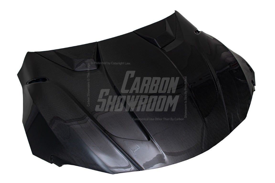 Toyota Supra MK5 A90 A91 3.0 2.0 2020 2021 2022 2023 2024 with Aftermarket Parts - Hyperion Widebody Hood Bonnet Carbon Fiber / FRP from Robot Craftsman