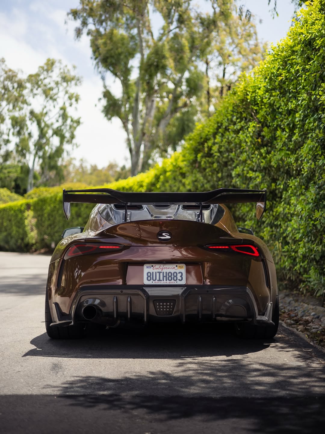 Toyota Supra MK5 A90 A91 3.0 2.0 2020 2021 2022 2023 2024 with Aftermarket Parts - Hyperion Rear Louvers & GT Wing Carbon Fiber / FRP from Robot Craftsman