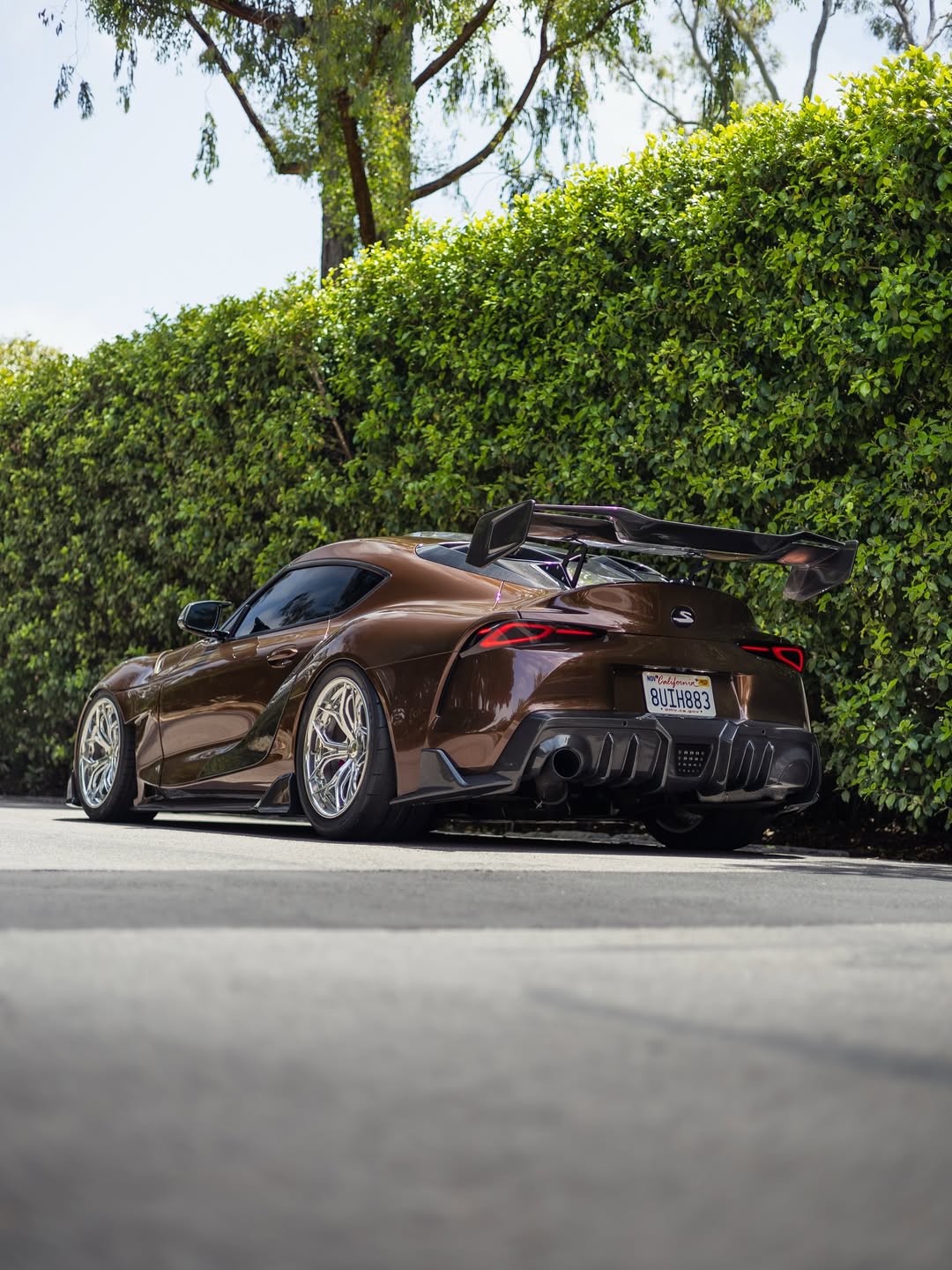 Toyota Supra MK5 A90 A91 3.0 2.0 2020 2021 2022 2023 2024 with Aftermarket Parts - Hyperion Rear Louvers & GT Wing Carbon Fiber / FRP from Robot Craftsman