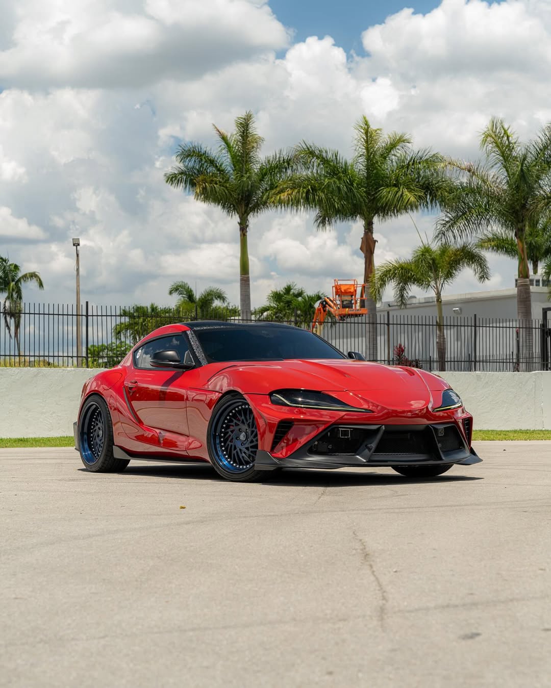 Toyota Supra MK5 A90 A91 3.0 2.0 2020 2021 2022 2023 2024 with Aftermarket Parts - "Alerion" Narrow Body Front Bumper & Lip Carbon Fiber / FRP from Robot Craftsman