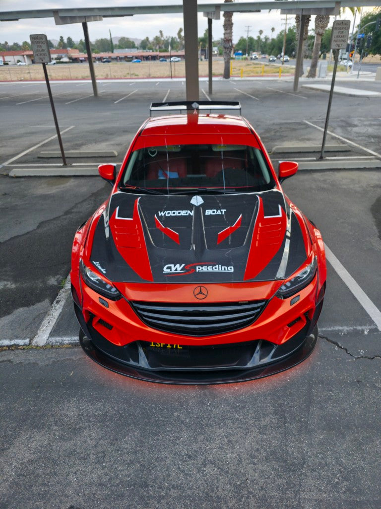 Mazda6 Sport Grand Touring Singature Carbon Edition 2014 2015 2016 2017 (suitable to be installed with ROBOT CRAFTASTMAN widebody kit) with Aftermarket Parts - Widebody Front Bumper Canards Carbon Fiber / FRP from Robot Craftsman