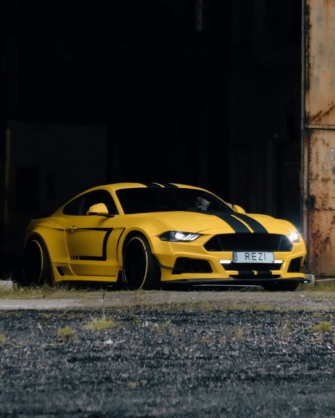 Ford Mustang Ecoboost V6 GT March1 Bullitt S550.2 2018 2019 2020 2021 2022 2023 with Aftermarket Parts - STORM Hood Bonnet Carbon Fiber / FRP from Robot Craftsman