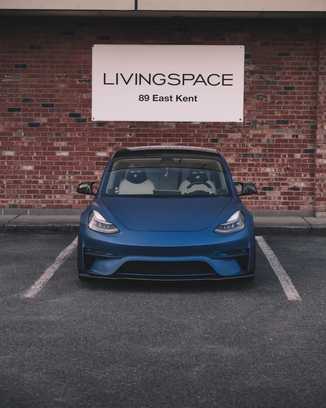 Tesla Model 3 Performance Long Range Standard Base 2017 2018 2019 2020 2021 2022 2023 with Aftermarket Parts - Crypton Front Bumper & Lip Carbon Fiber / FRP from Robot Craftsman