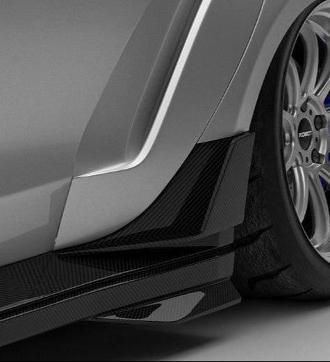 Tesla Model 3 Highland  Performance 2024-ON with Robot Craftsman's Aftermarket Parts - Carbon Fiber & FRP Fenders Flares & Wheel Arches & Side Skirts & Front Corner Canards & Side Canards HACKER