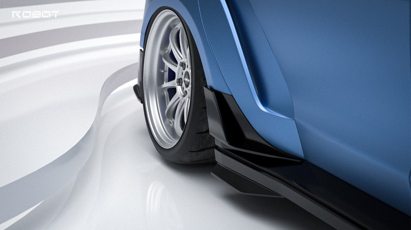 Tesla Model 3 Highland  Performance 2024-ON with Robot Craftsman's Aftermarket Parts - Carbon Fiber & FRP Fenders Flares & Wheel Arches & Side Skirts & Front Corner Canards & Side Canards HACKER