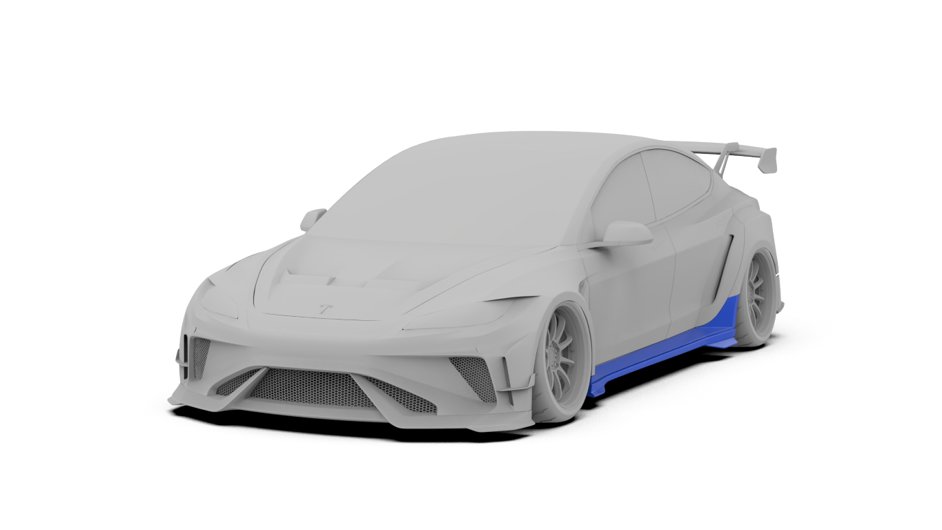 Tesla Model 3 Highland / Performance 2024-ON with Aftermarket Parts - Full Complete Kit Carbon Fiber / FRP from Robot Craftsman