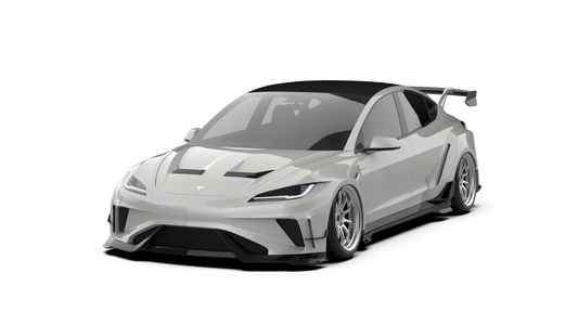 Tesla Model 3 Highland / Performance 2024-ON with Aftermarket Parts - Full Complete Kit Carbon Fiber / FRP from Robot Craftsman