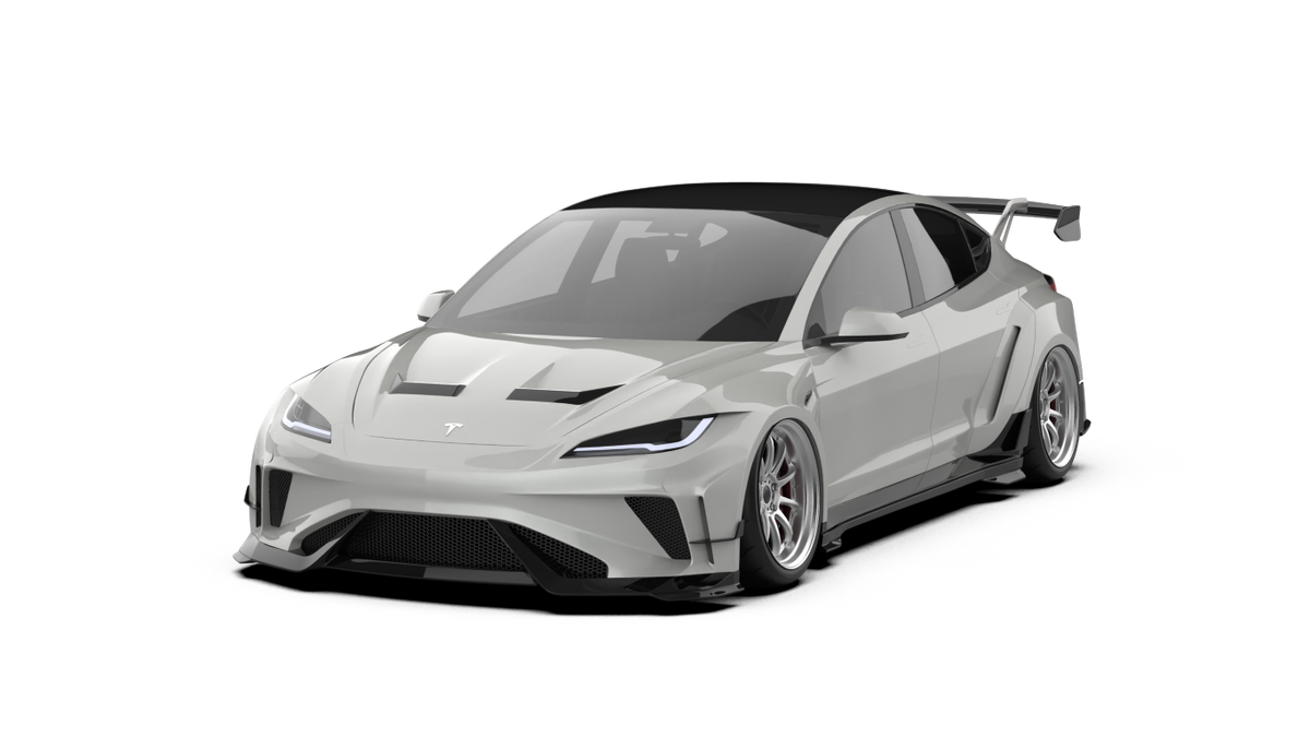 Tesla Model 3 Highland / Performance 2024-ON with Aftermarket Parts - Full Complete Kit Carbon Fiber / FRP from Robot Craftsman
