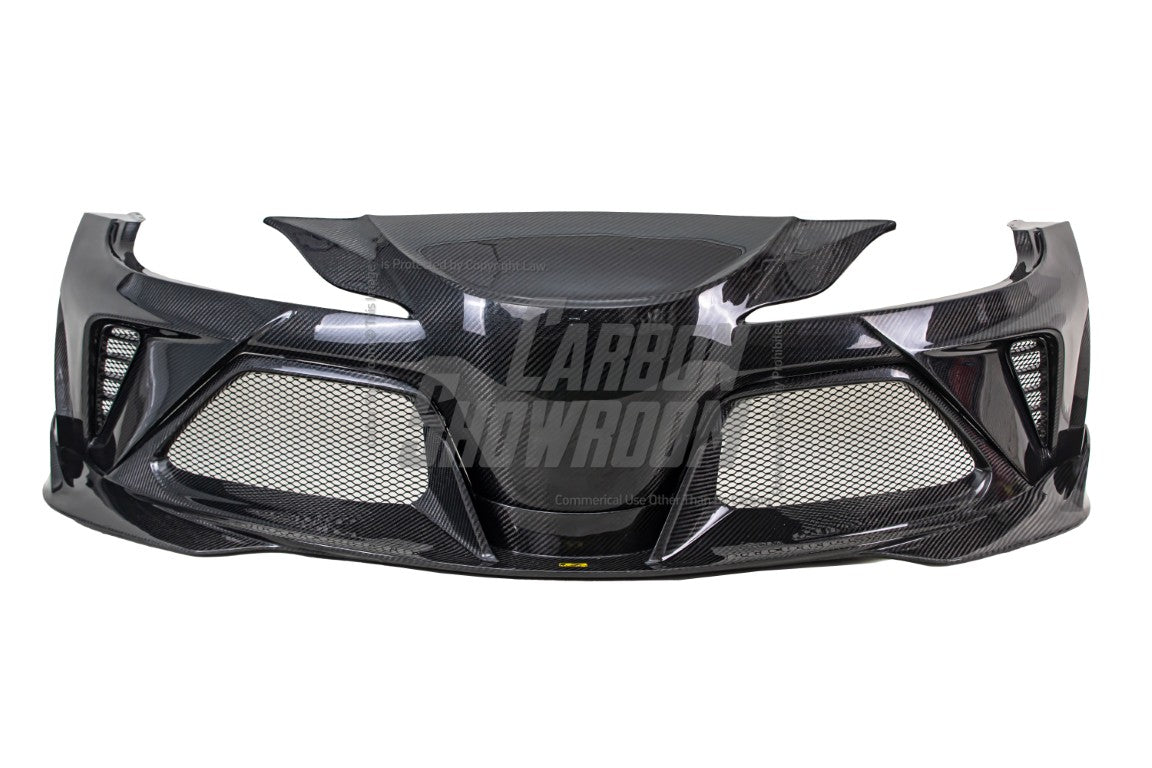 Toyota Supra MK5 A90 A91 3.0 2.0 2020 2021 2022 2023 2024 with Aftermarket Parts - Hyperion Widebody Front Bumper & Lip Carbon Fiber / FRP from Robot Craftsman