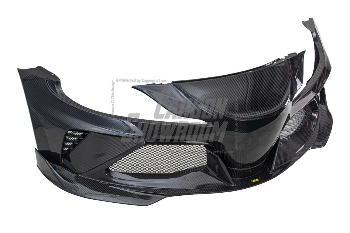 Toyota Supra MK5 A90 A91 3.0 2.0 2020 2021 2022 2023 2024 with Aftermarket Parts - Hyperion Widebody Front Bumper & Lip Carbon Fiber / FRP from Robot Craftsman